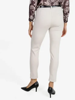 Solada Pantaloni donna a sigaretta con cintura - beige