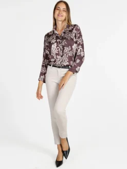 Solada Pantaloni donna a sigaretta con cintura - beige