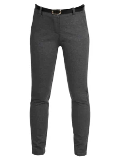 Solada Pantaloni donna a sigaretta con cintura - grigio scuro