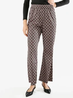 Solada Pantaloni donna a zampa con stampa geometrica - multicolore