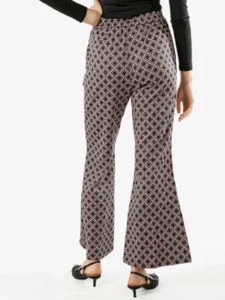 Solada Pantaloni donna a zampa con stampa geometrica - multicolore