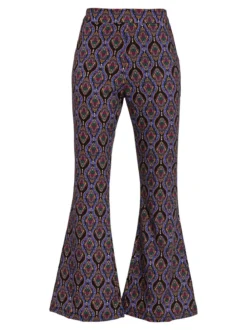 Solada Pantaloni donna a zampa con stampe