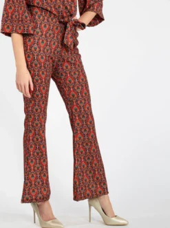 Solada Pantaloni donna a zampa con stampe