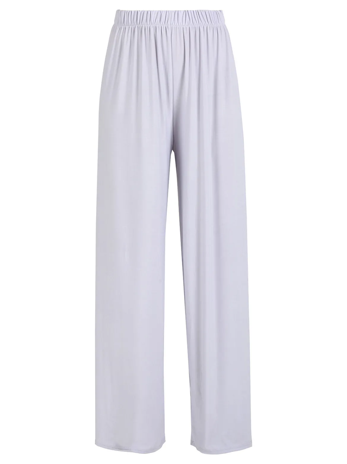 Solada Pantaloni donna con elastico in vita a gamba larga - perla