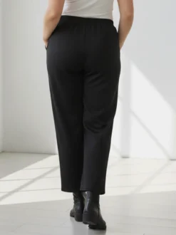 Solada Pantaloni donna con elastico in vita taglie forti - nero