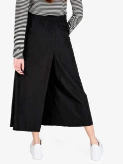 Solada Pantaloni donna cropped a palazzo effetto crespo