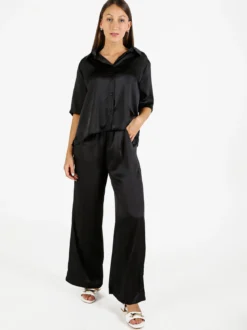 Solada Pantaloni donna effetto raso