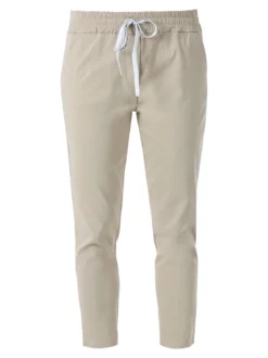 Solada Pantaloni donna elasticizzati con coulisse - beige