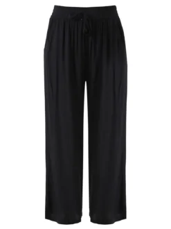 Solada Pantaloni donna estivi in cotone - nero