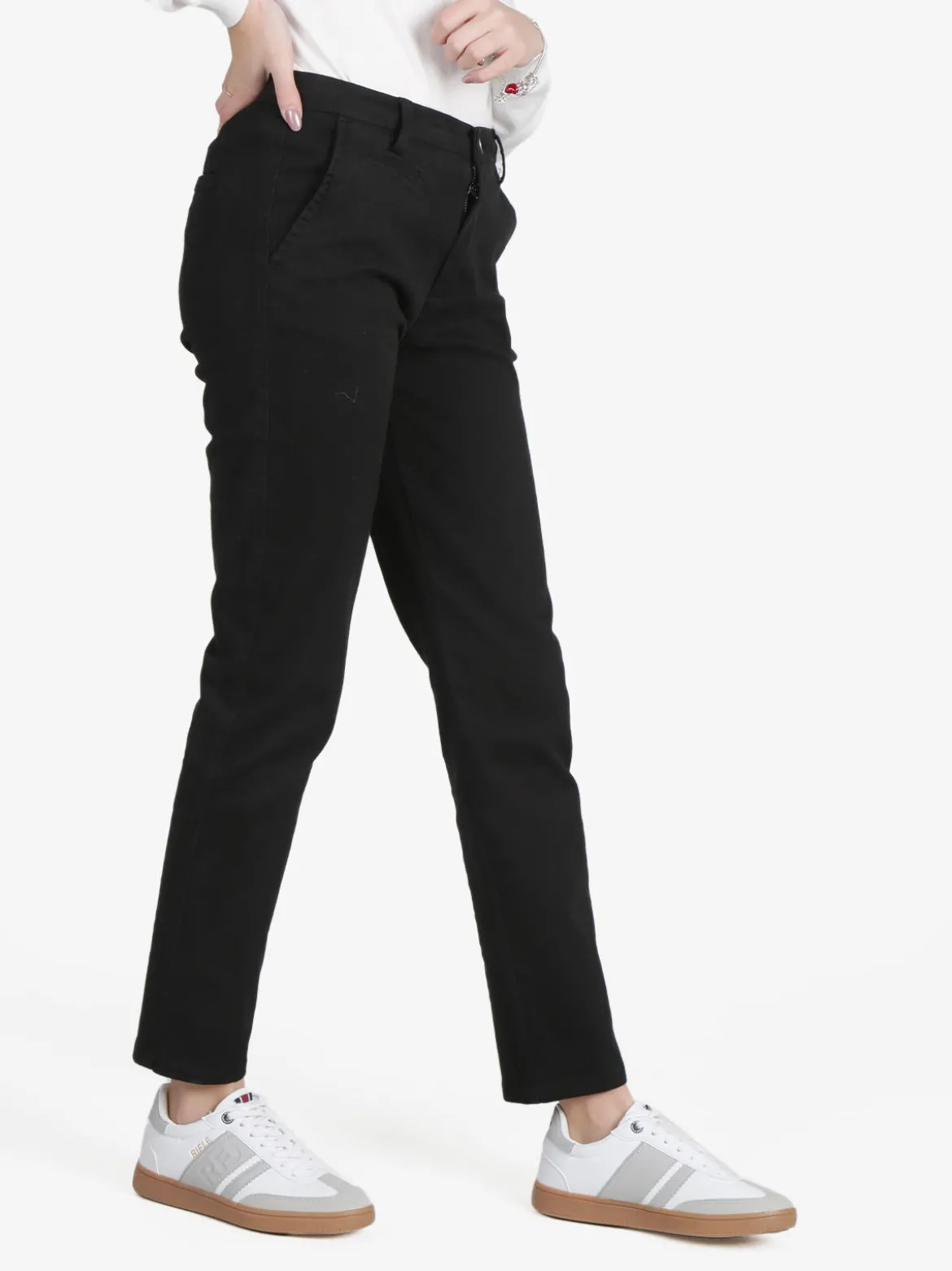 Solada Pantaloni donna in cotone a gamba dritta