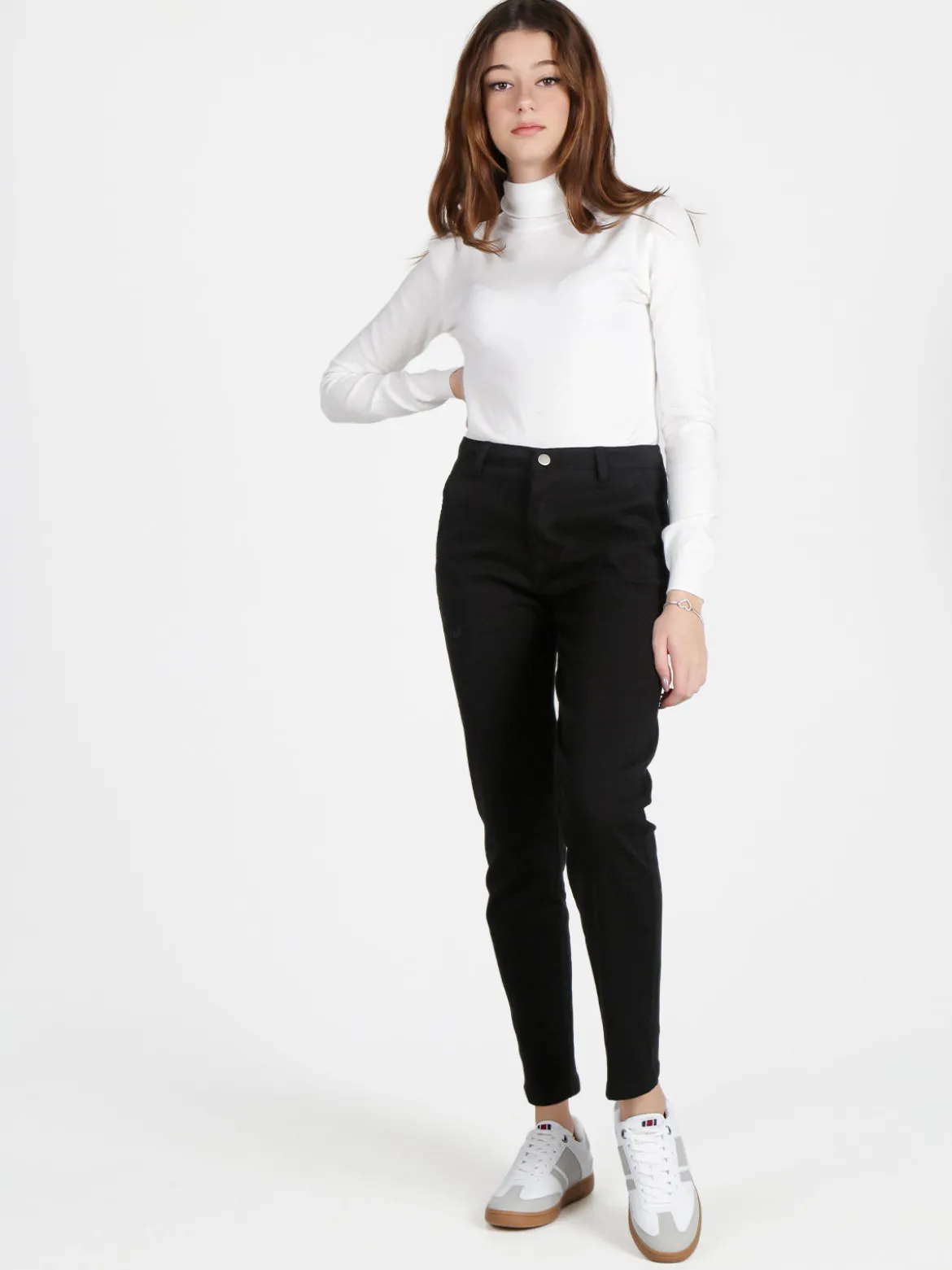 Solada Pantaloni donna in cotone a gamba dritta