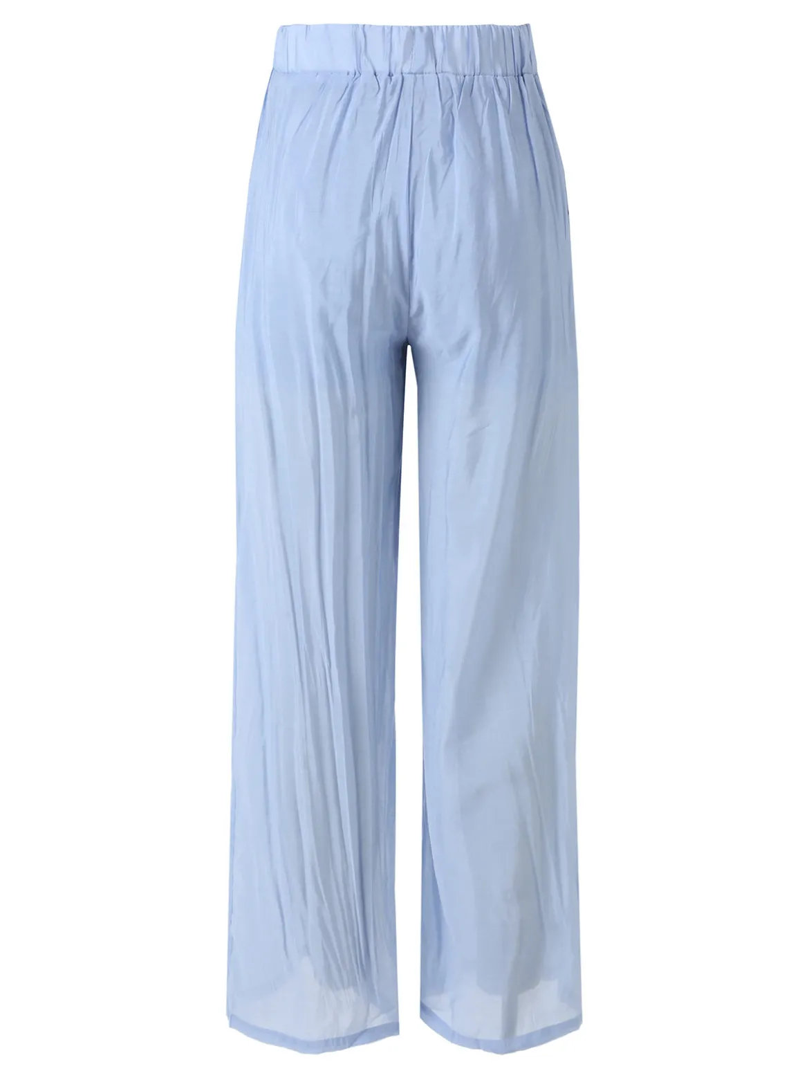 Solada Pantaloni donna leggeri a gamba larga - azzurro