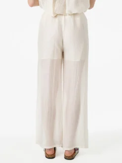 Solada Pantaloni donna leggeri a gamba larga - bianco
