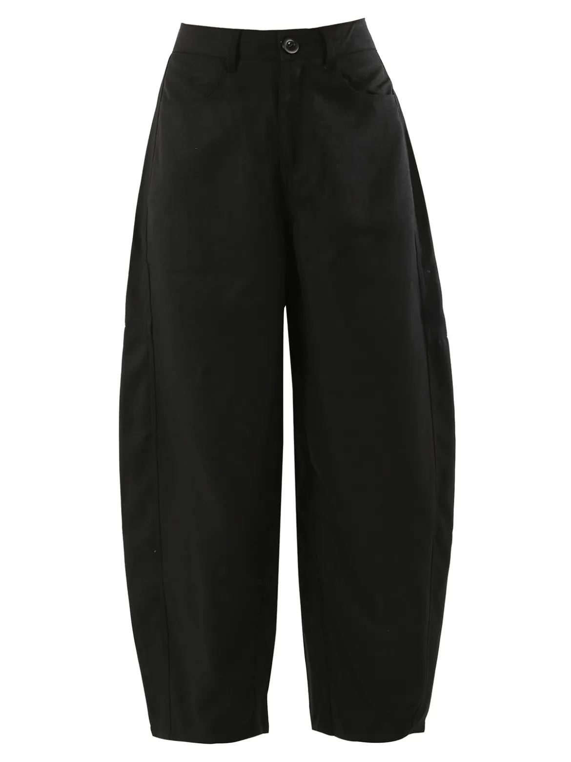 Solada Pantaloni donna leggeri a palloncino con vita alta - nero