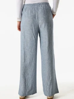 Solada Pantaloni donna leggeri con righe in lurex - blu