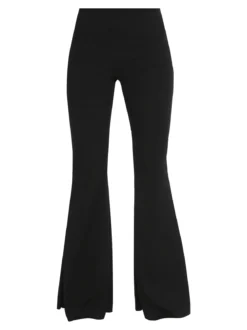 Solada Pantaloni donna vita alta a zampa - nero