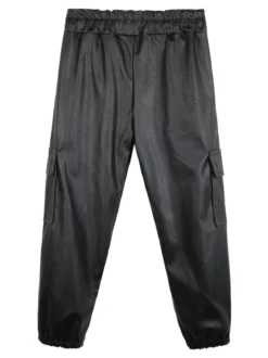 Solada Pantaloni in ecopelle da bambina con tasconi