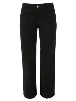 Solada Pantaloni jeans da donna a gamba larga push-up - nero