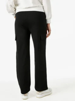 Solada Pantaloni tuta da donna con tasconi a gamba dritta - nero
