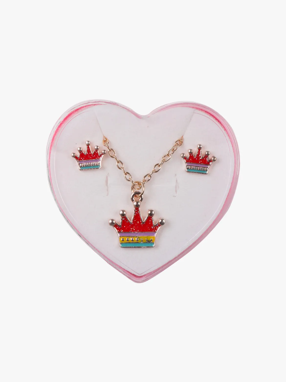 Solada Parure bimba collana e orecchini corona