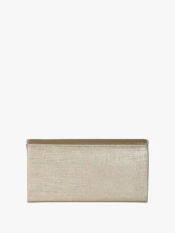 Solada Pochette donna glitter con profilo di strass - oro