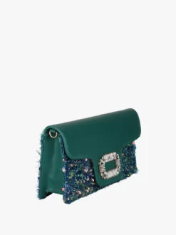 Solada Pochette gioiello da donna con paillettes - verde