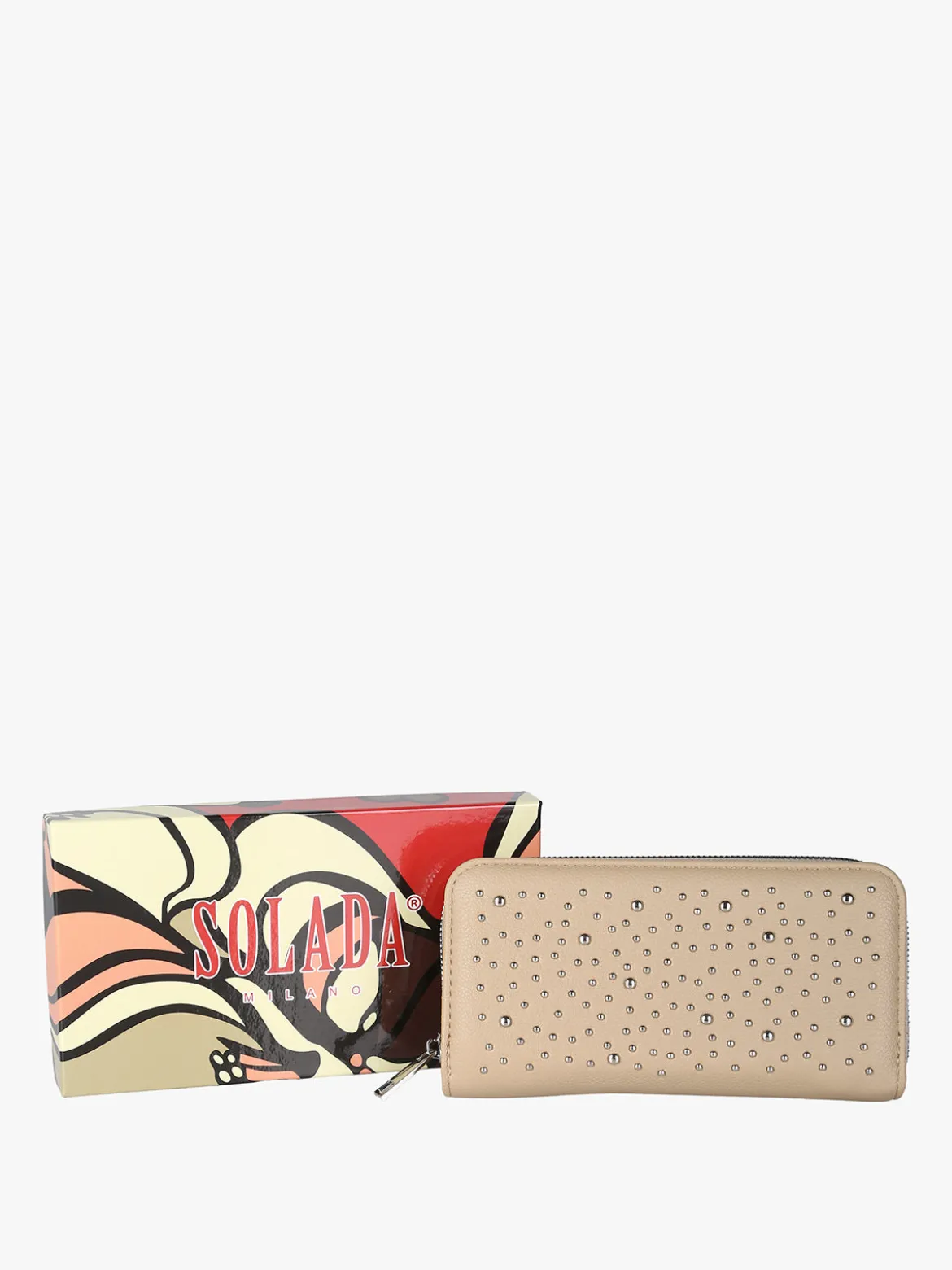 Solada Portafoglio da donna con borchie - khaki