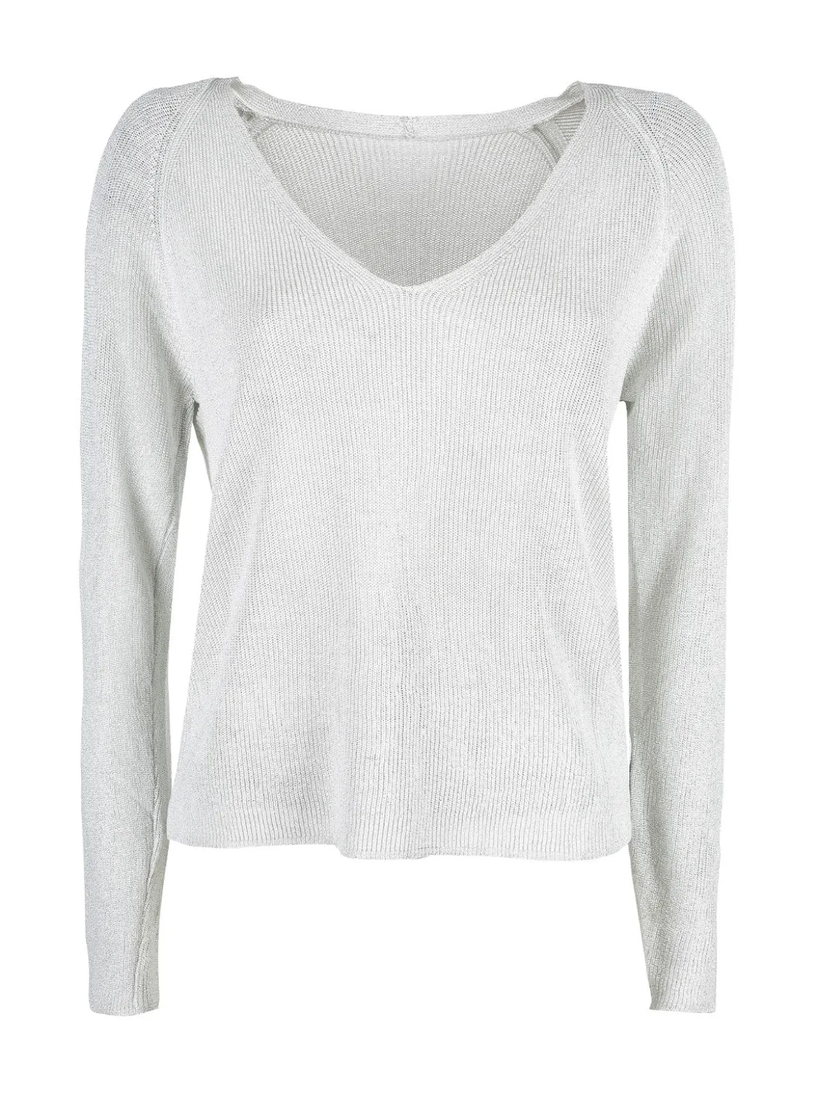 Solada Pullover donna in lurex con scollo a V