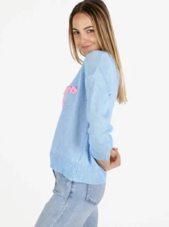 Solada Pullover donna in maglia traforata con ricamo