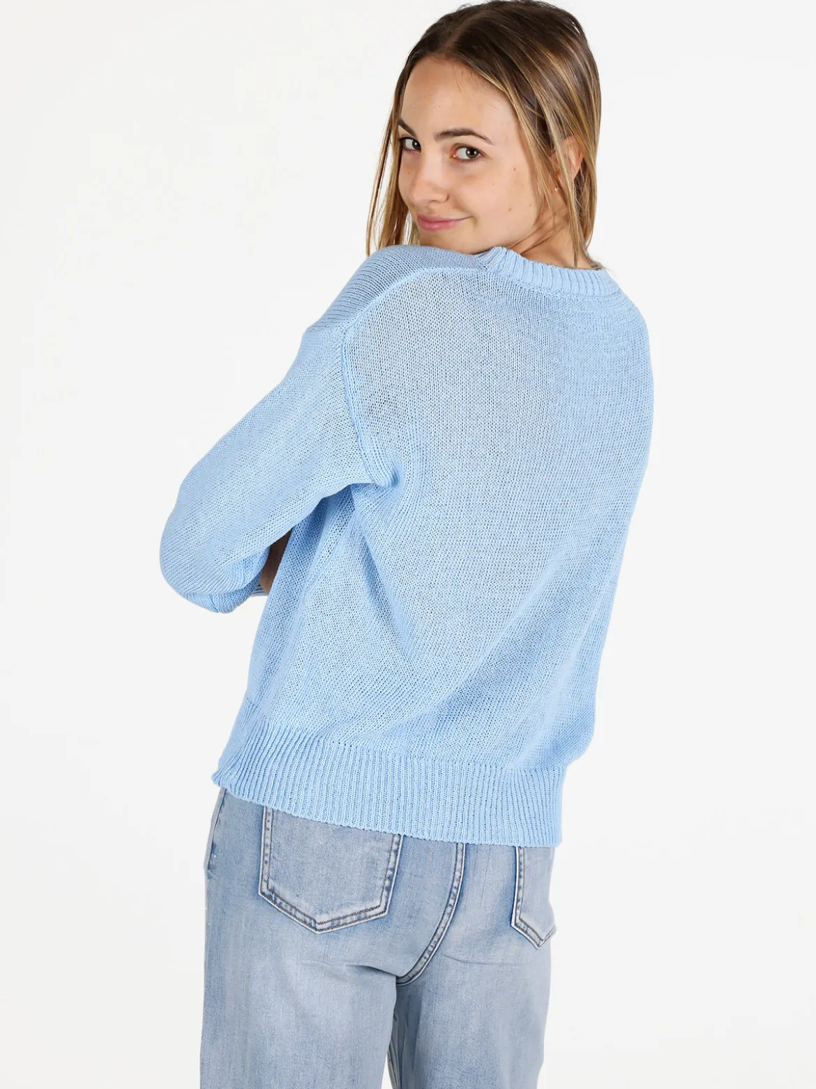 Solada Pullover donna in maglia traforata con ricamo