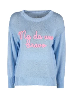 Solada Pullover donna in maglia traforata con ricamo