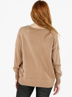 Solada Pullover donna oversize in maglia - cammello