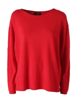 Solada Pullover donna oversize in maglia - rosso