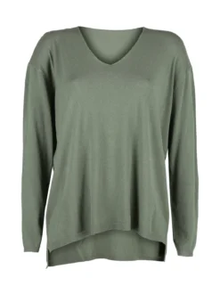 Solada Pullover donna oversize in maglia scollo V