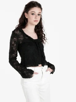 Solada Set donna 2 pezzi con top e cardigan in pizzo