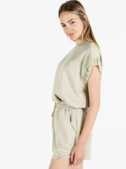 Solada Shorts donna con strass - verde chiaro