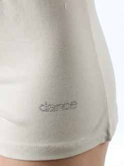 Solada Shorts donna in cotone con coulisse - beige
