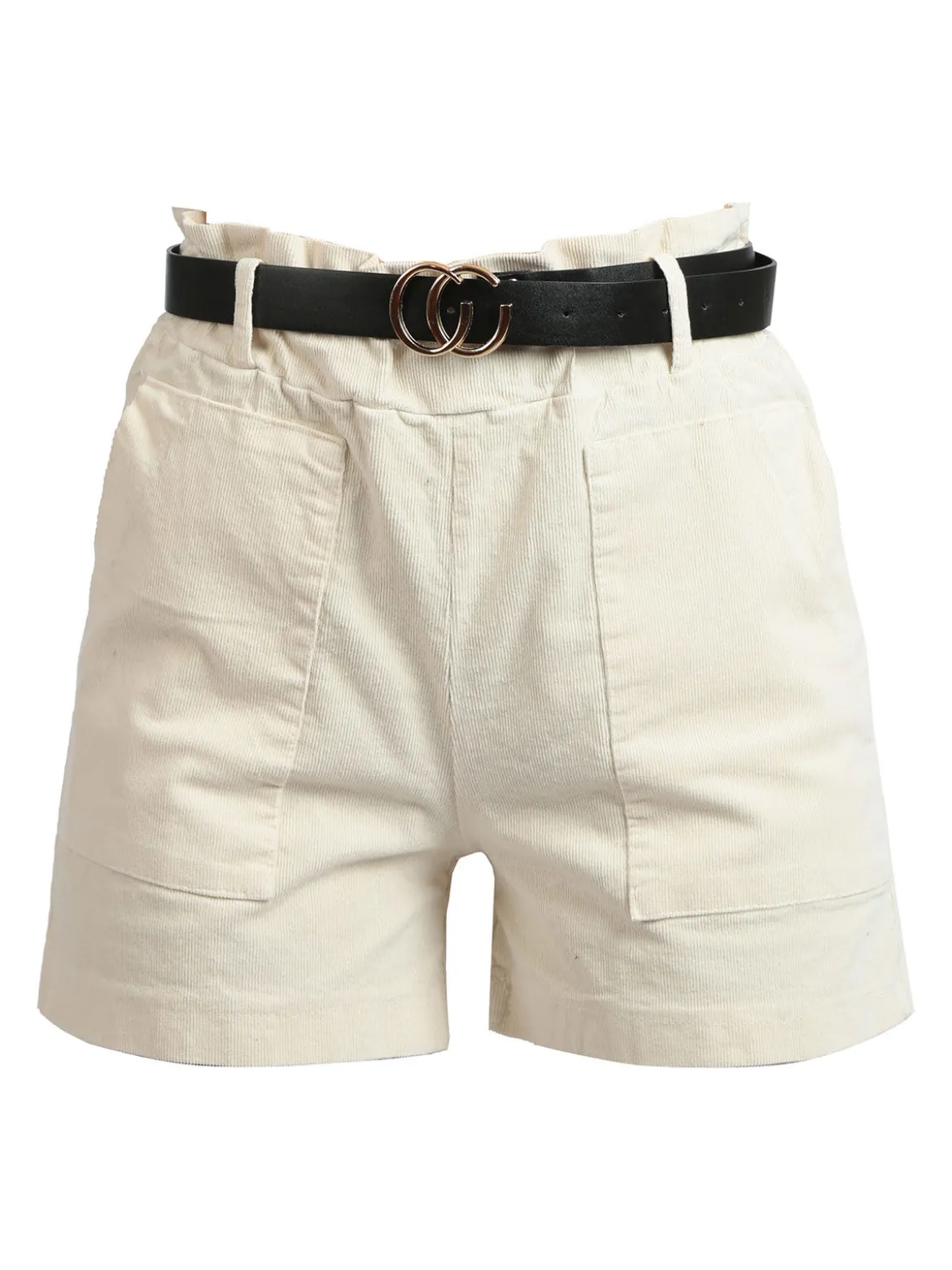 Solada Shorts donna in velluto a vita alta