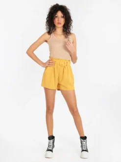 Solada Shorts donna vita alta con cintura