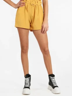 Solada Shorts donna vita alta con cintura