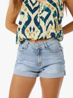 Solada Shorts in jeans con risvolti - jeans