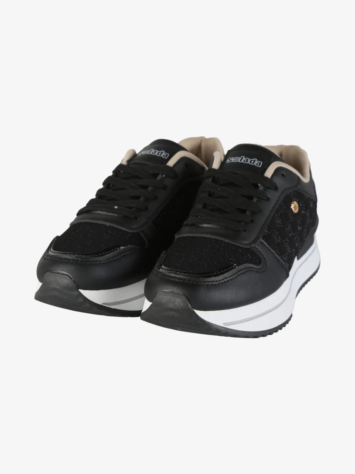 Solada Sneakers donna sportive effetto brillantinato