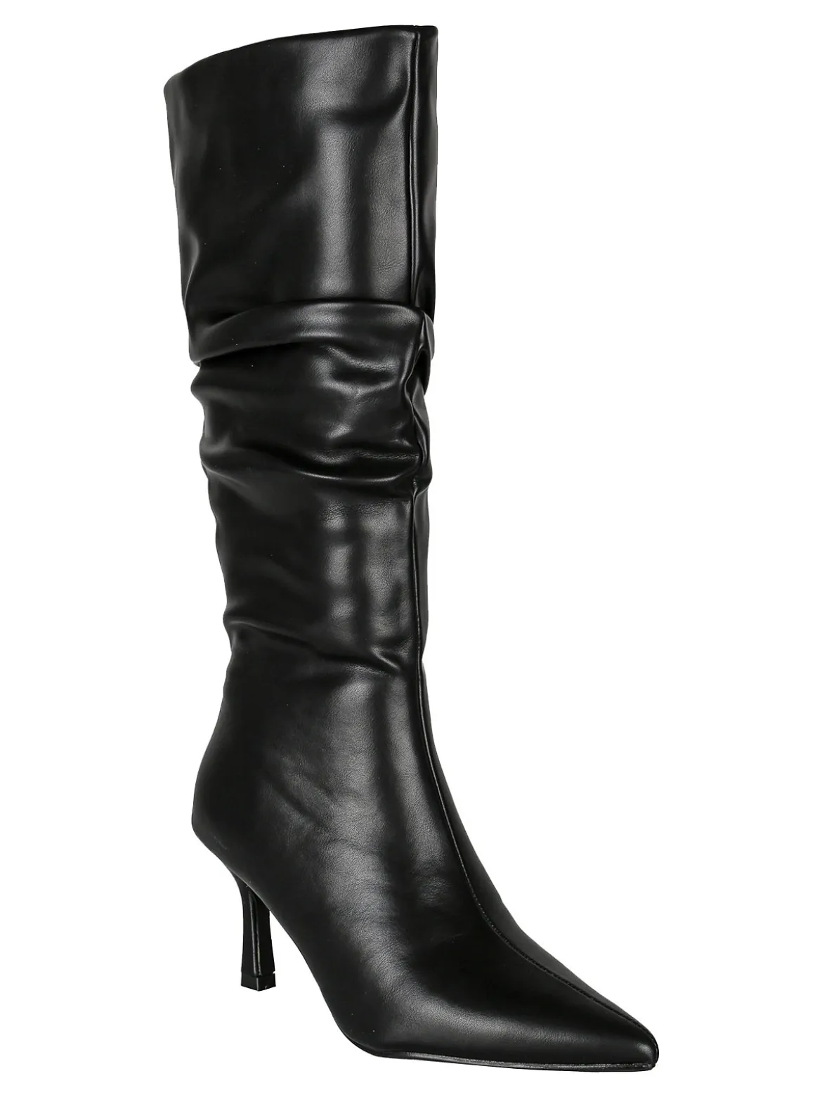 Solada Stivali donna slouchy con tacco a rocchetto - nero