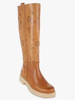 Solada Stivali in pelle traforata donna