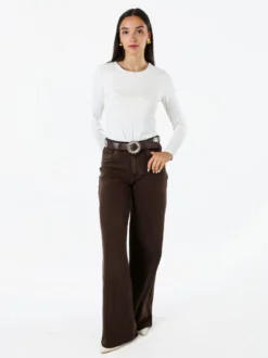 Solada Top body da donna a maniche lunghe - bianco