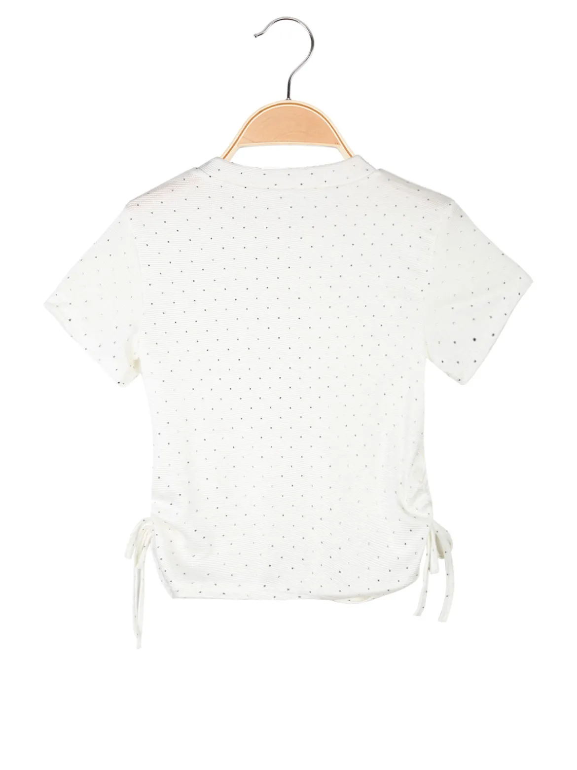 Solada Top da bambina a maniche corte con strass