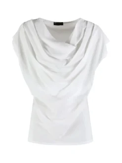 Solada Top da donna con scollo a cascata