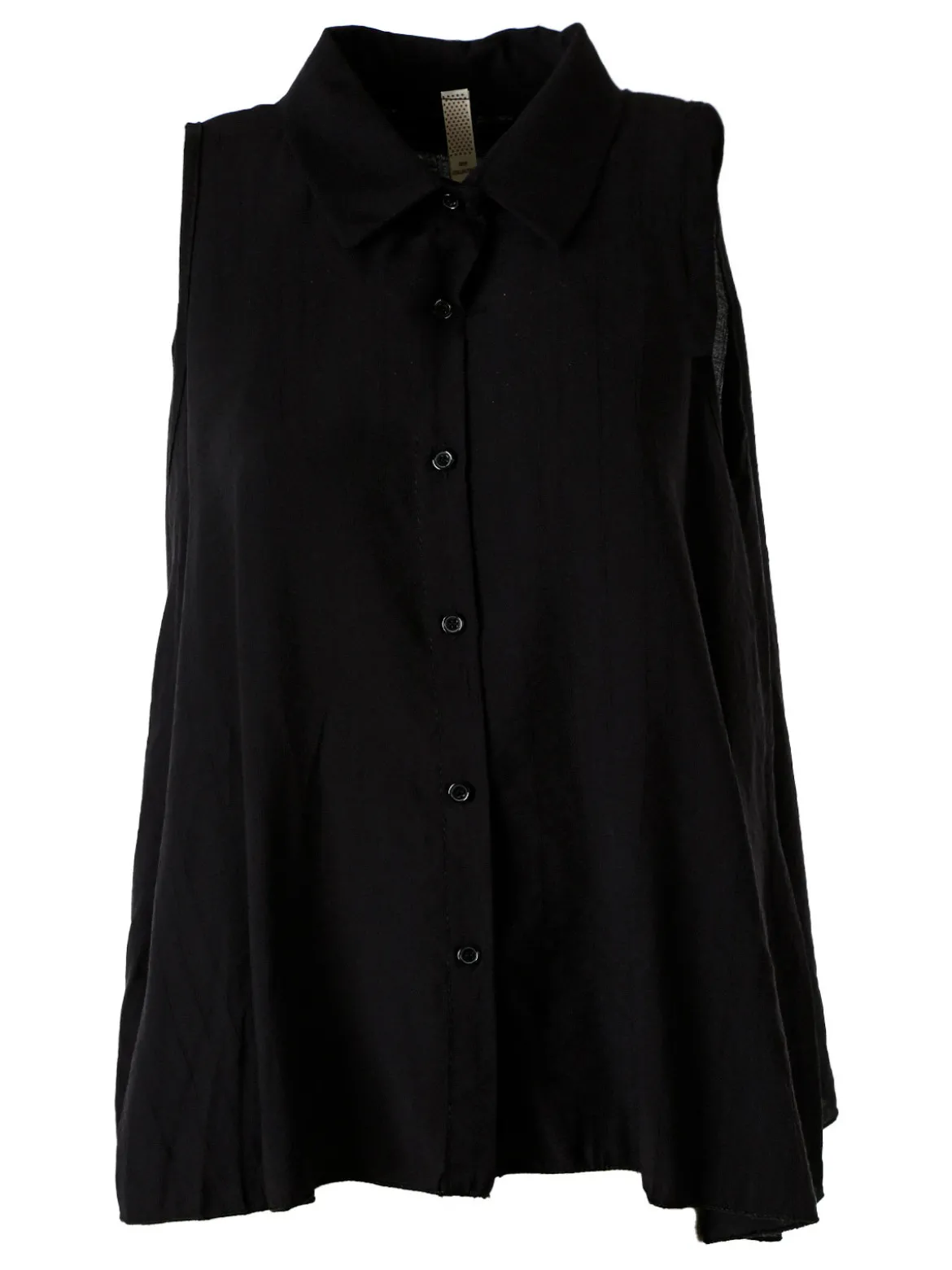 Solada Top donna a camicia senza maniche - nero