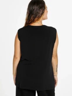 Solada Top donna con paillettes e scollo a cascata linea curvy - argento