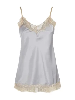 Solada Top donna effetto raso con pizzo